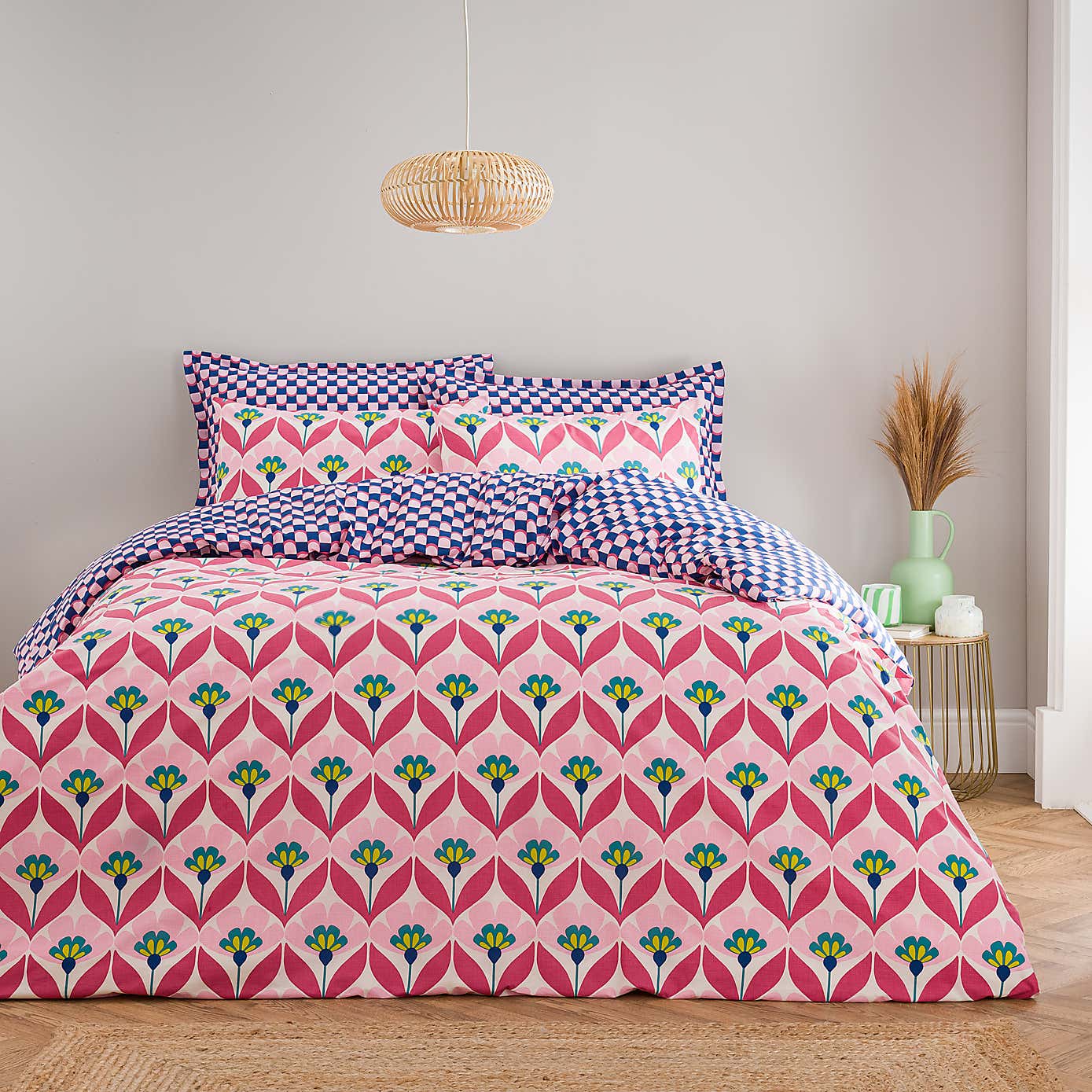Tallie Retro Cotton Duvet Cover & Pillowcase Set