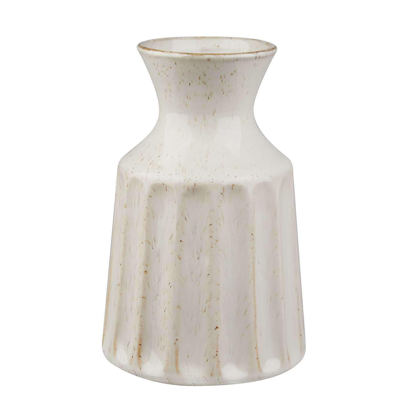 Concave Vase Cream 17cm
