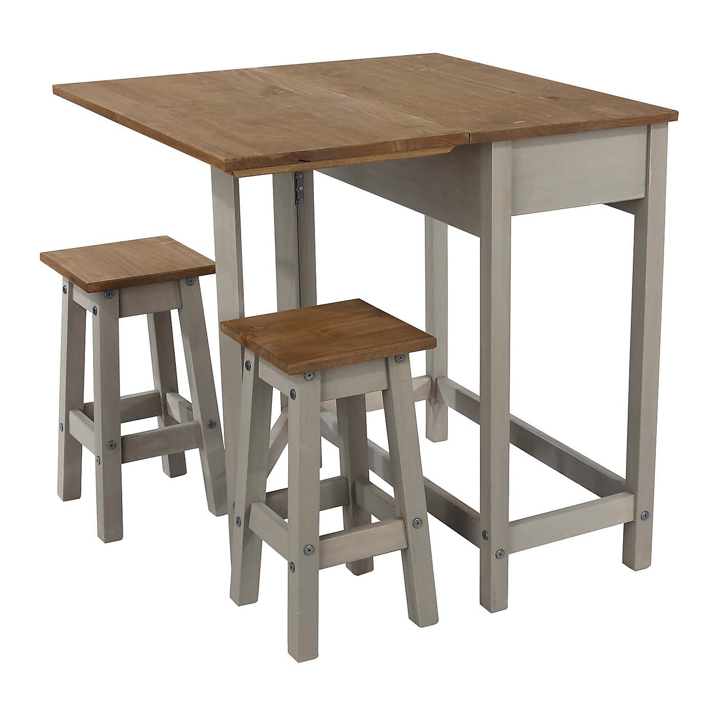 Corona Grey Drop Leaf Table Dining Set