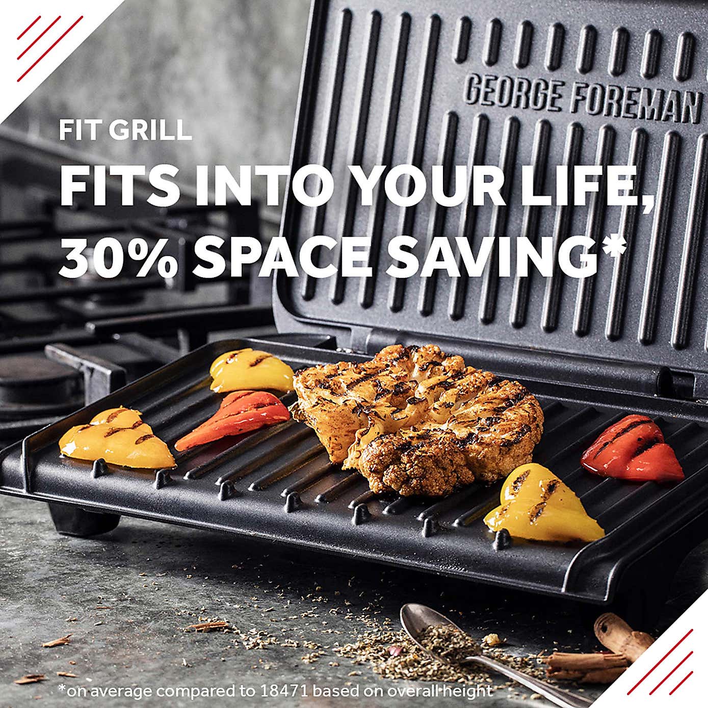 George Foreman Black Medium Fit Grill