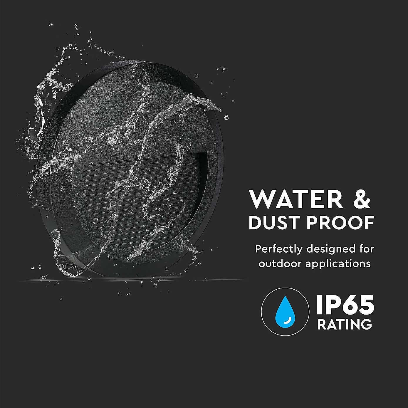 Set of 4 V-TAC 2W Indoor Outdoor Round Step Lights