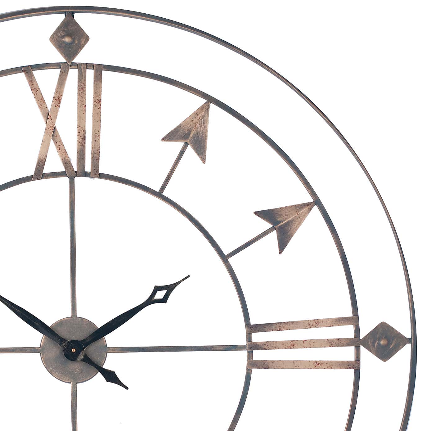 Antique Grey & Gold Large Wall Clock 120cm