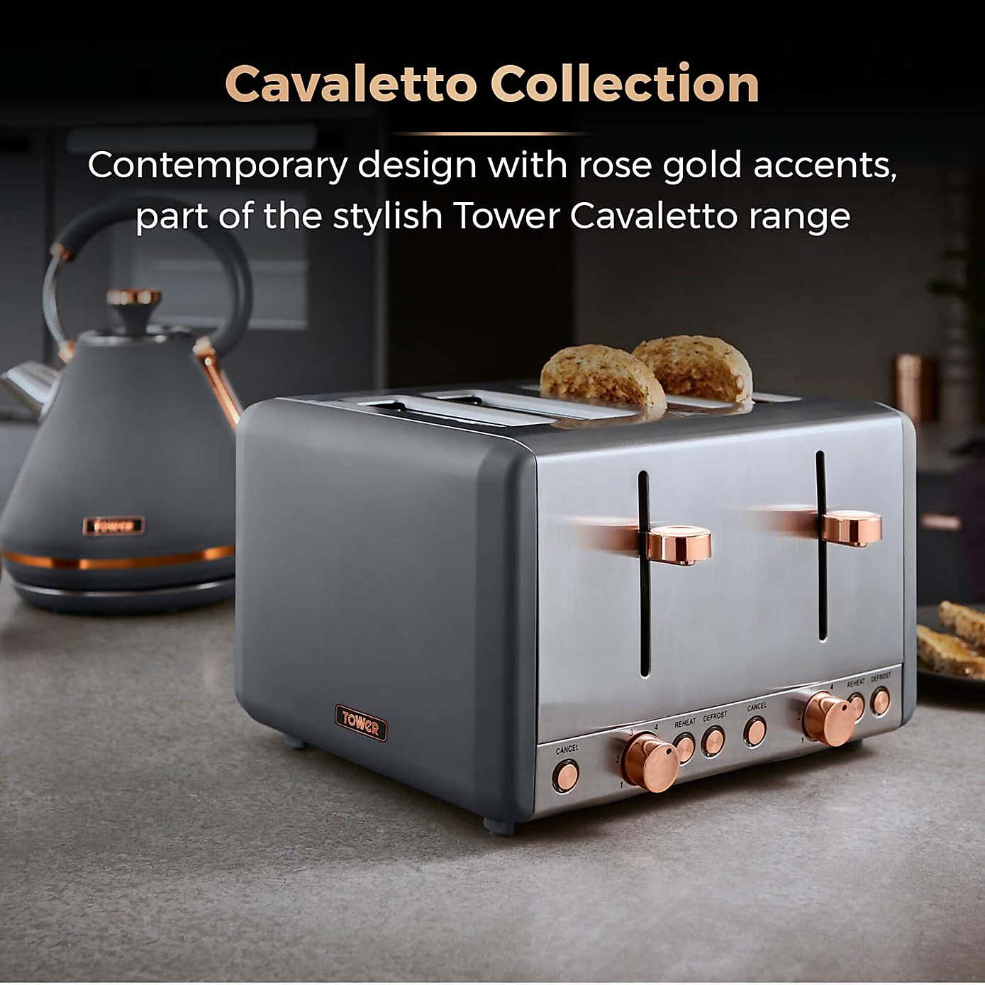 TOWER Cavaletto 4 Slice Toaster