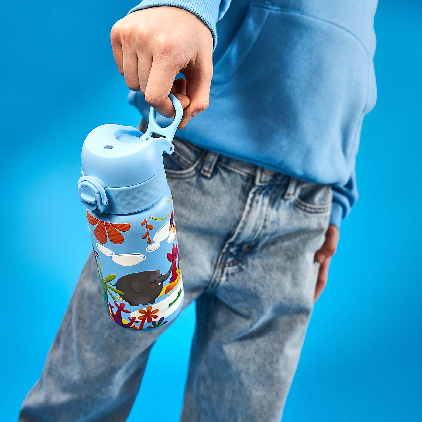 Ion8 Safari Leak Proof Kids Stainless Steel Water Bottle, 400ml