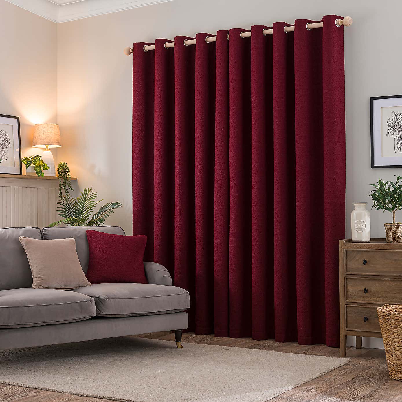 Churchgate Woodhouse Boucle Eyelet Curtains
