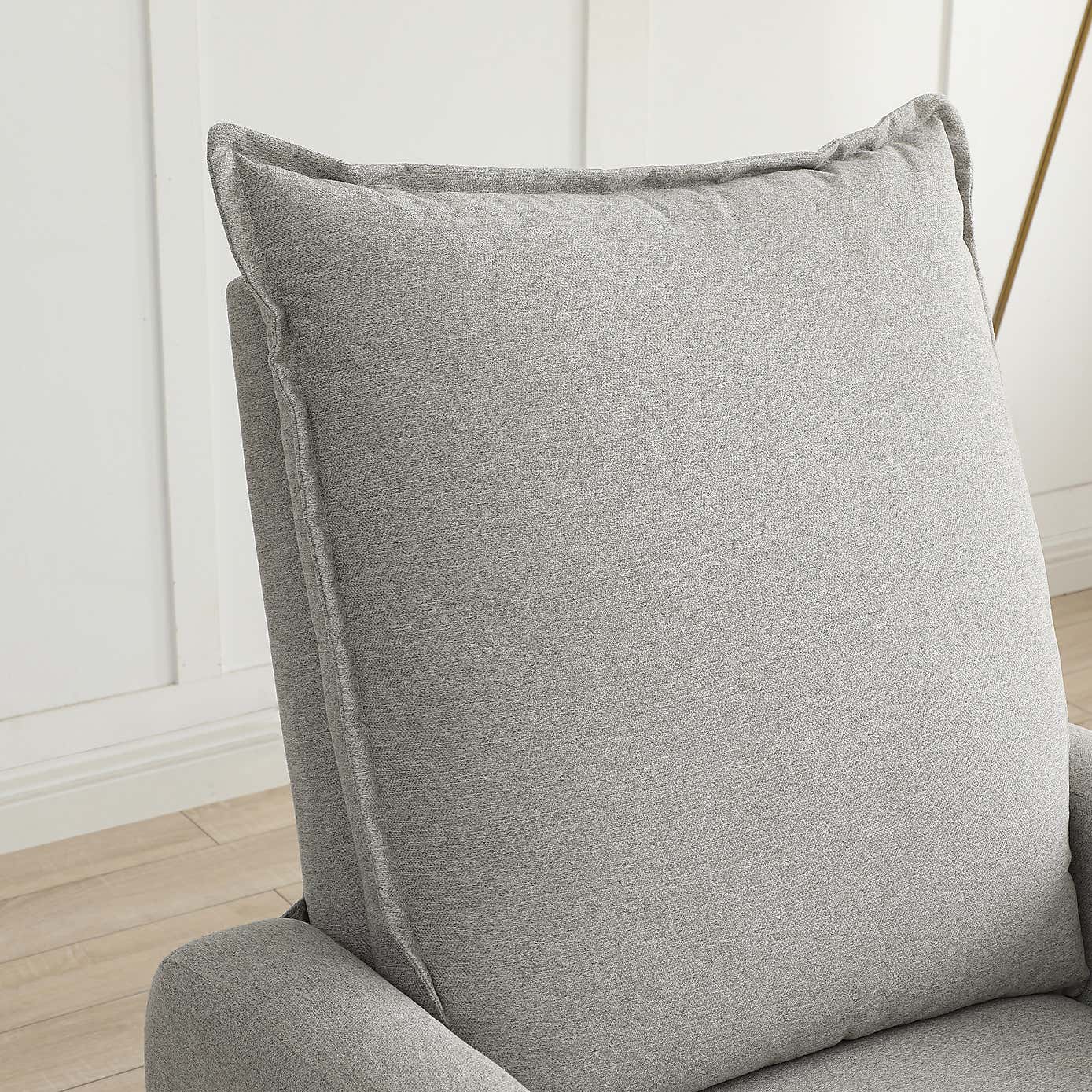 Avery Swivel Manual Recliner Chair, Natural