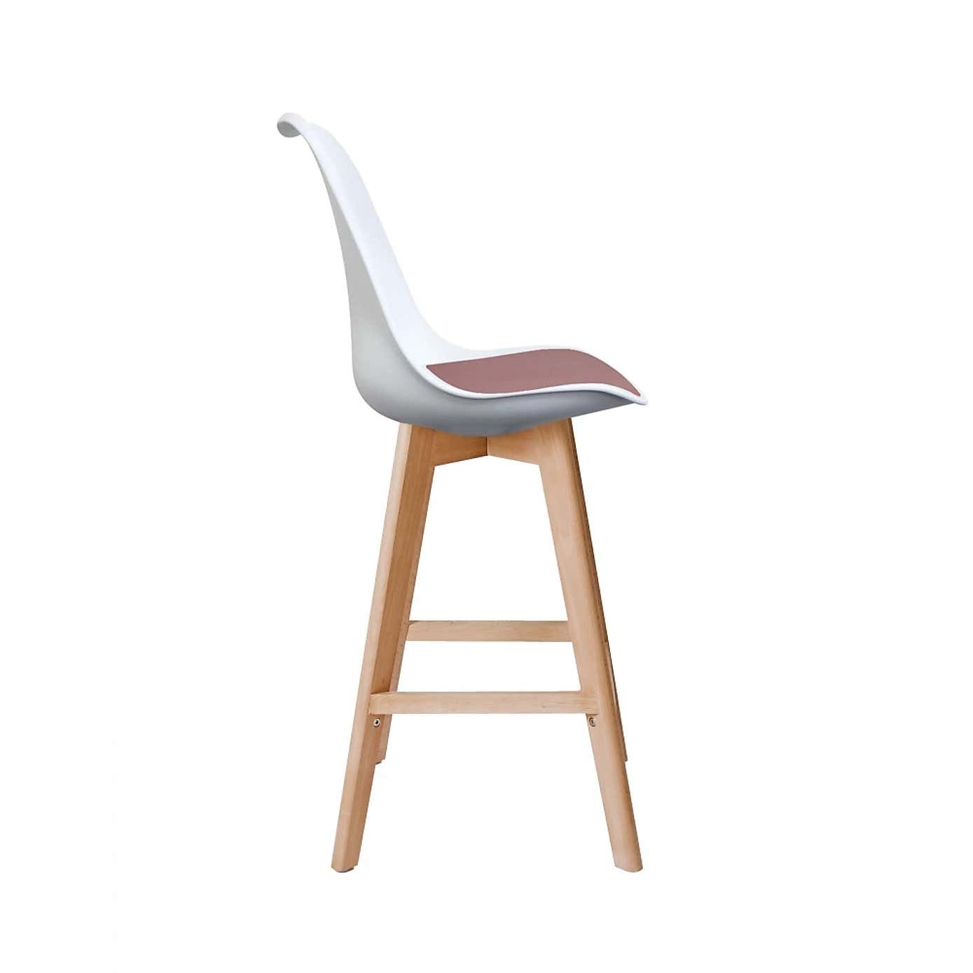 Fusion Living Soho White Plastic Bar Stool