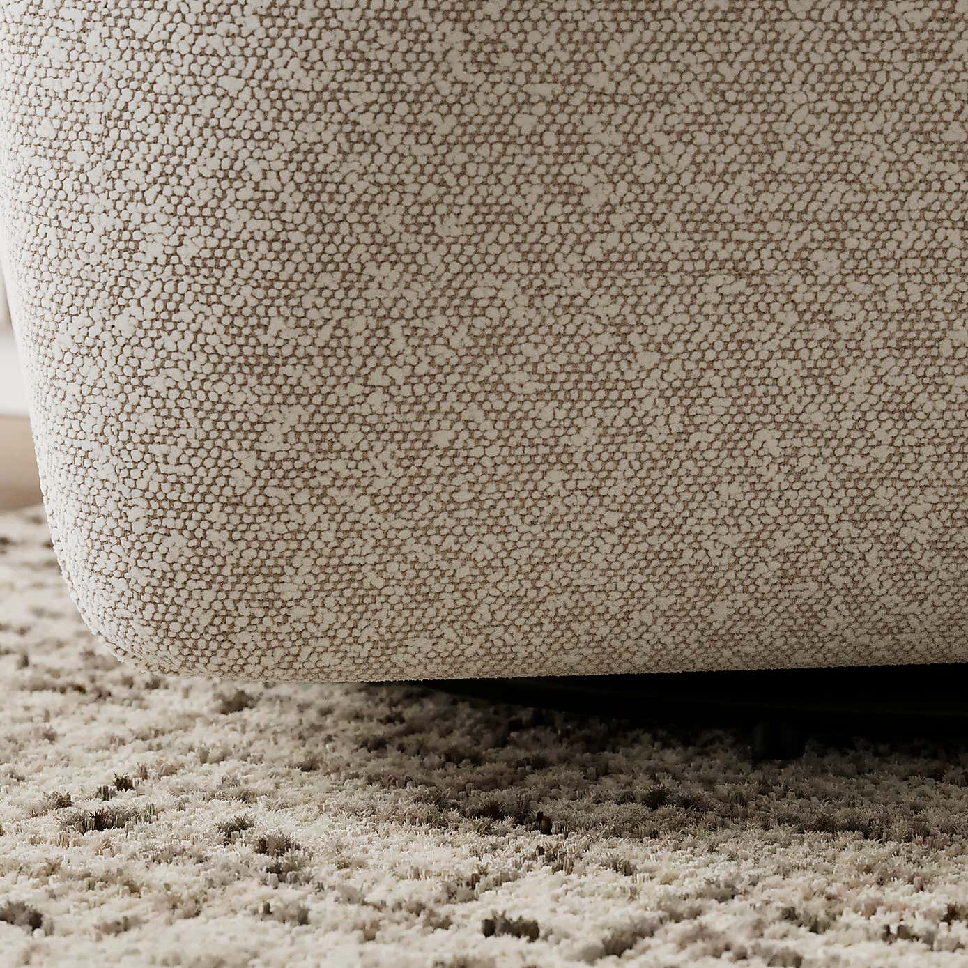 Wren Two Tone Boucle Swivel Chair