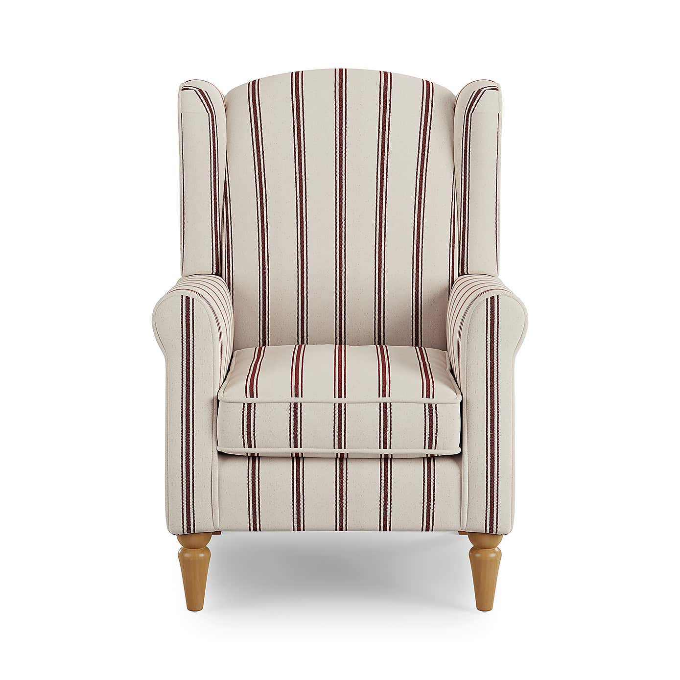 Oswald Pinstripe Wingback Armchair