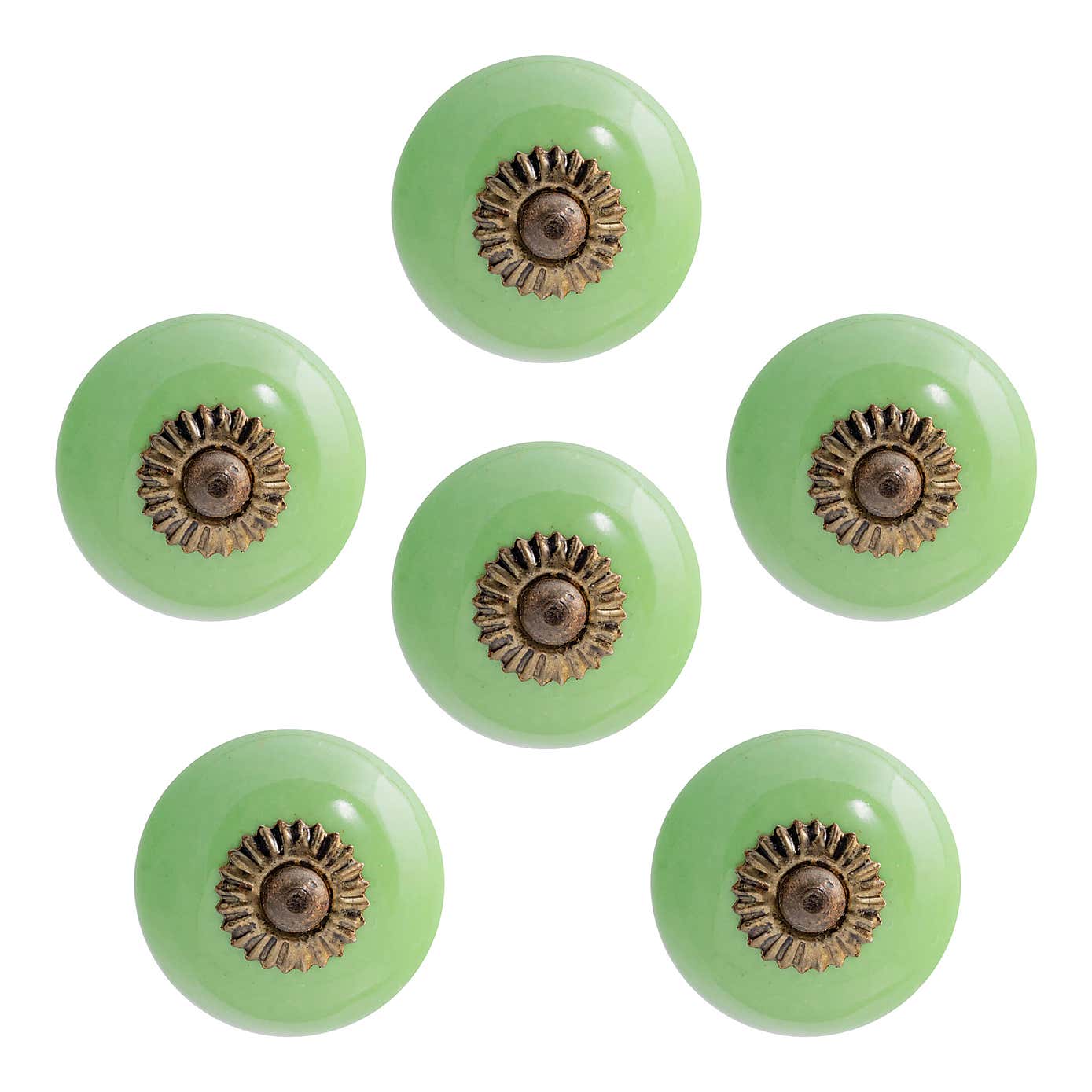 Pack of 6 Nicola Spring Round Drawer Knobs