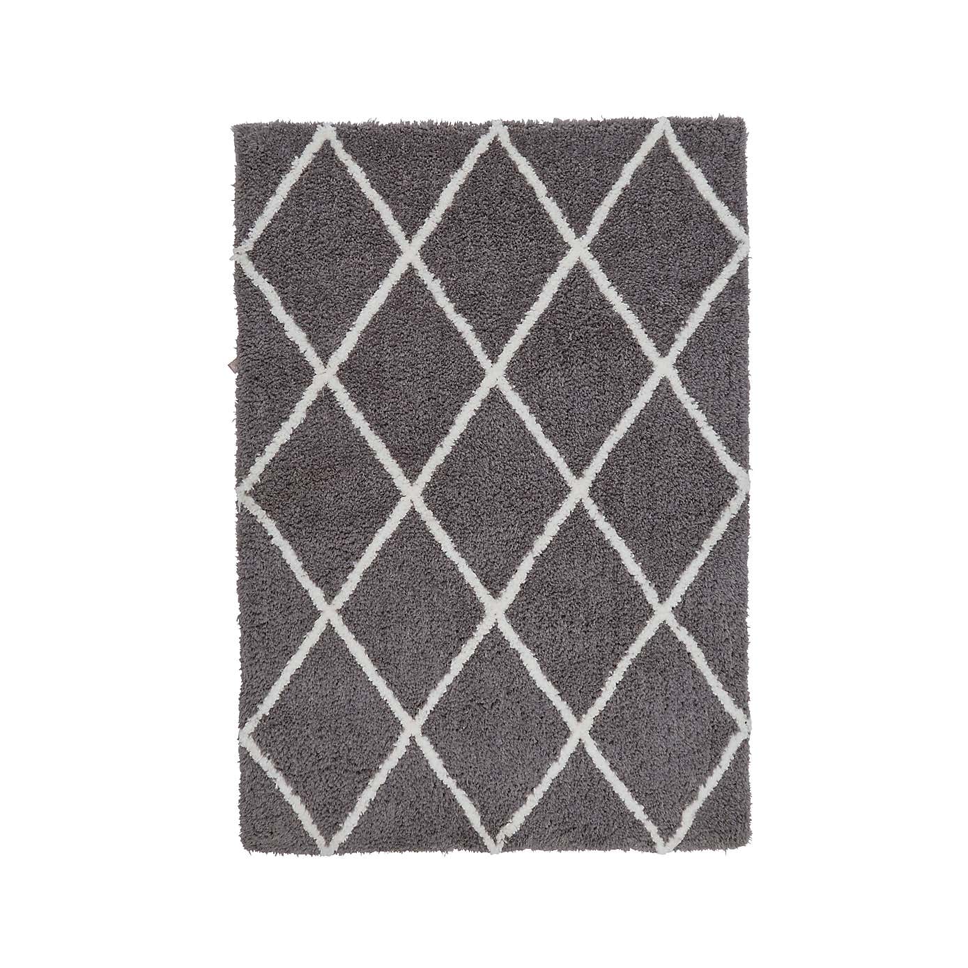 Diamond Berber Shaggy Rug