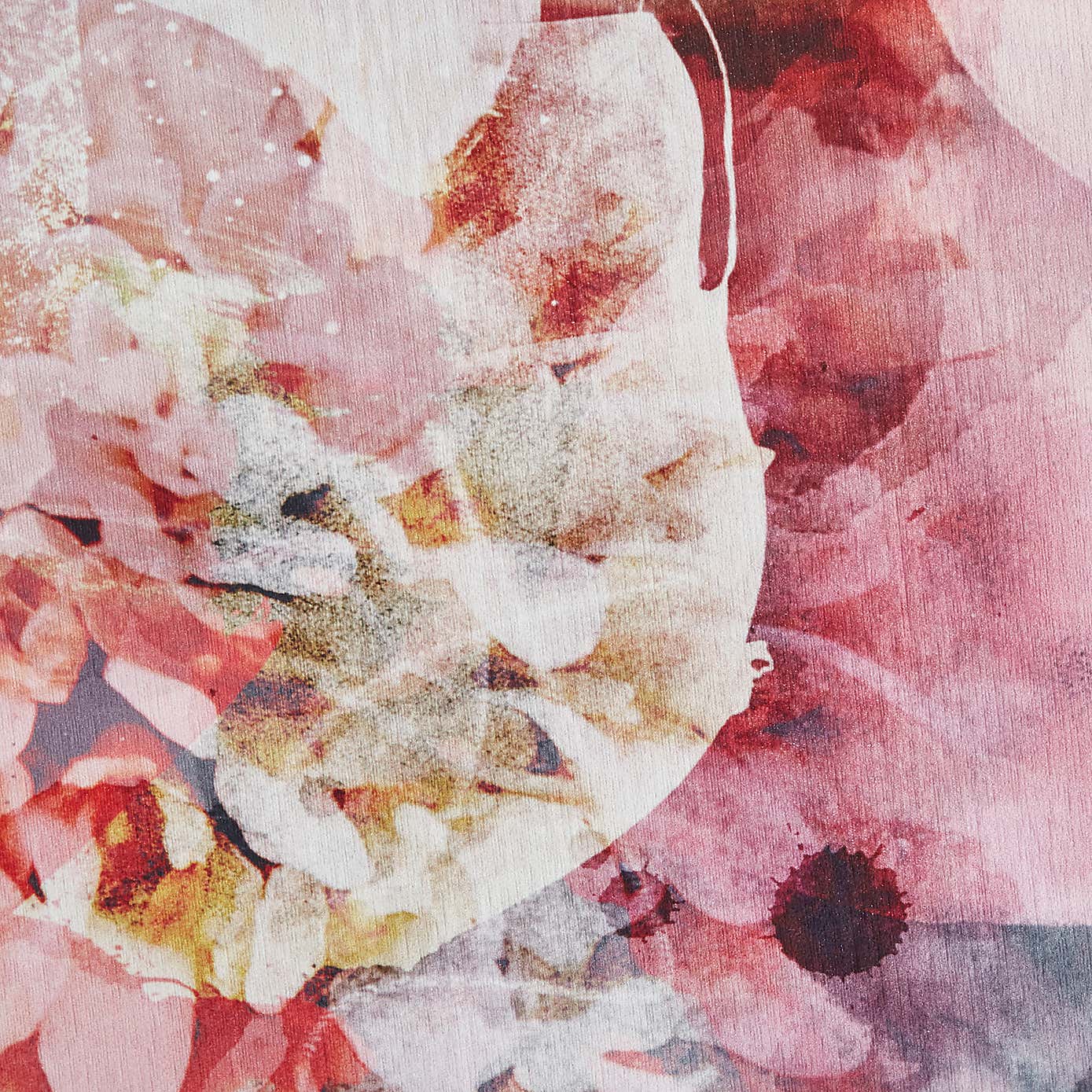 Michelle Collins Floral Rose and Black Rug