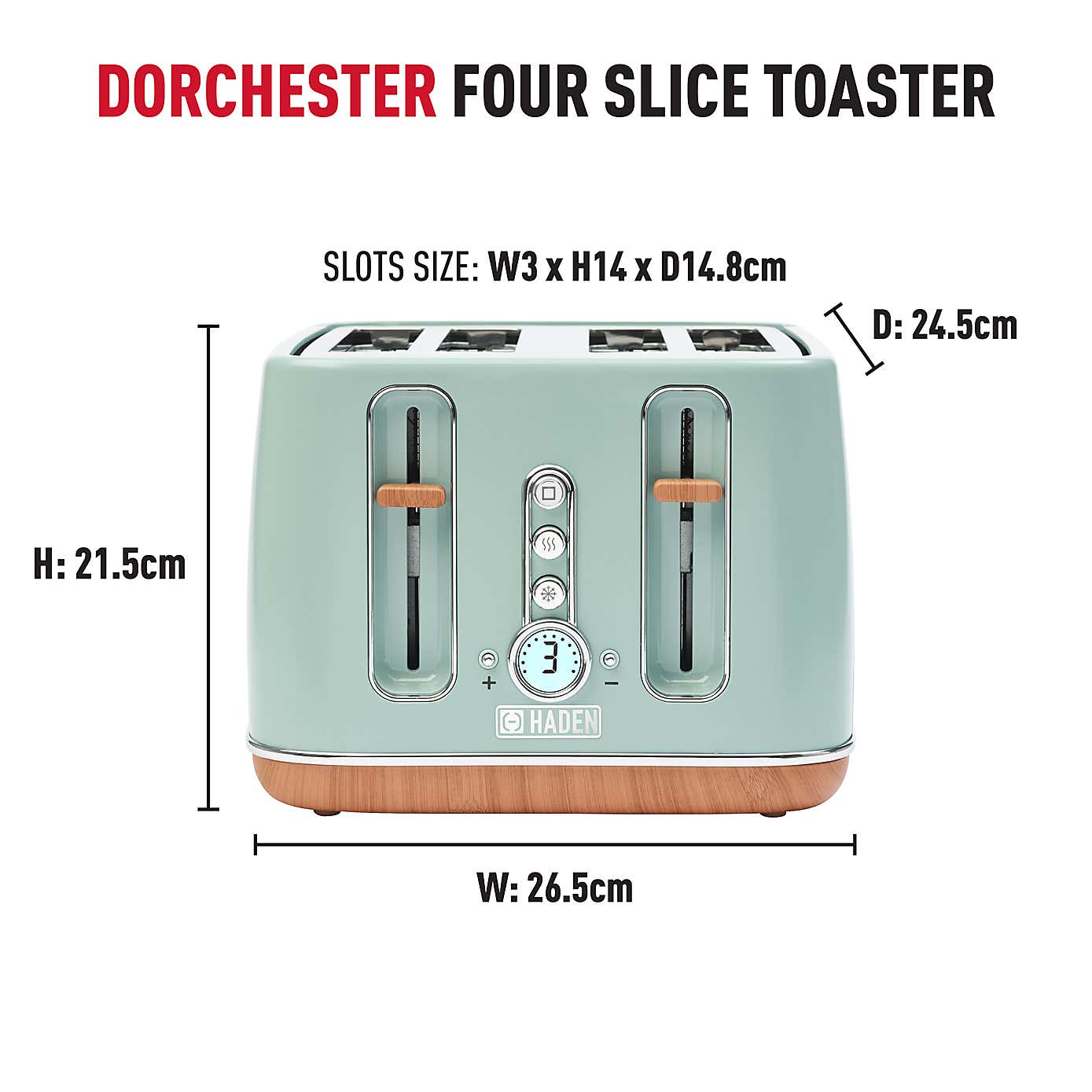 Haden Dorchester 4 Slice Toaster