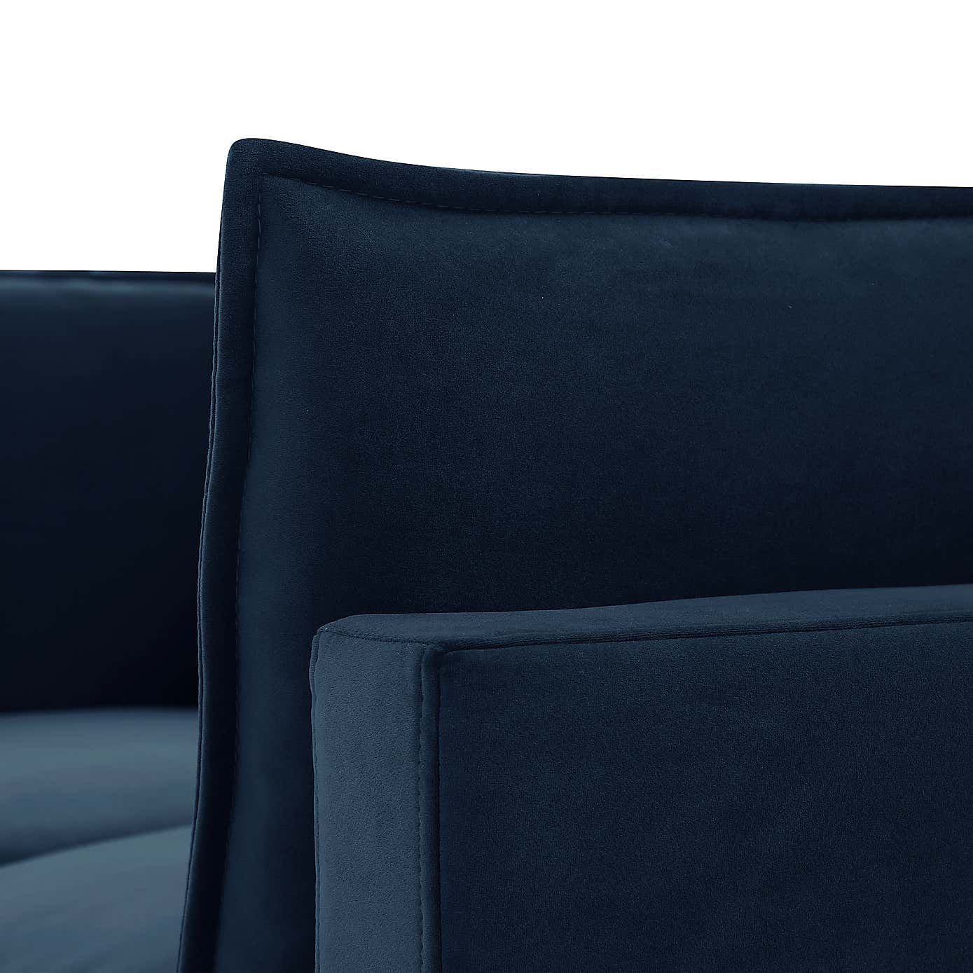 Moda 2 Seater Modular Sofa, Navy Velvet