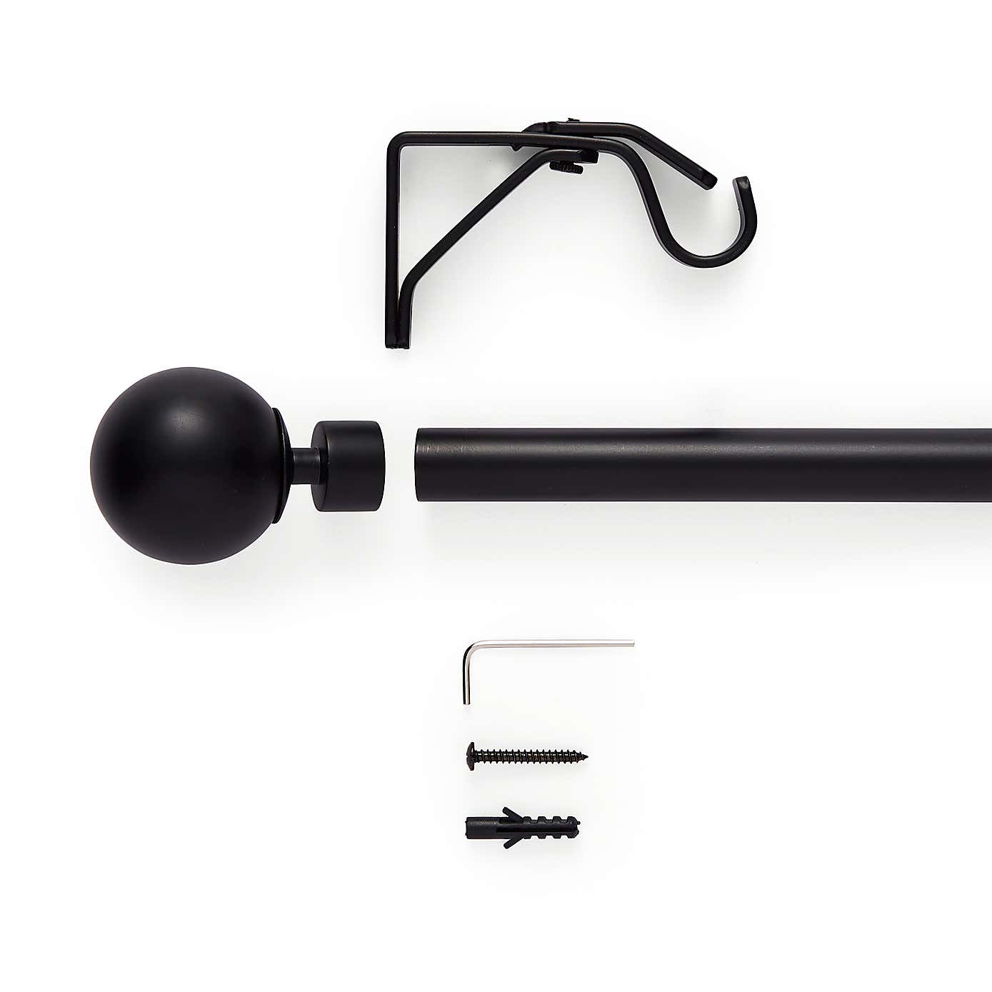 Bay Fixed Metal Eyelet Curtain Pole