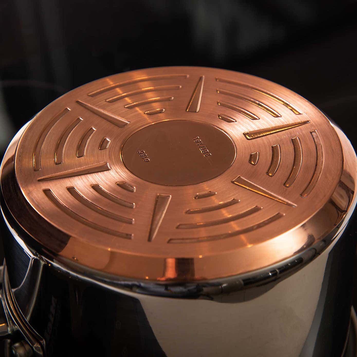 Copper Base Non-Stick Stainless Steel 3 Piece Pan Set