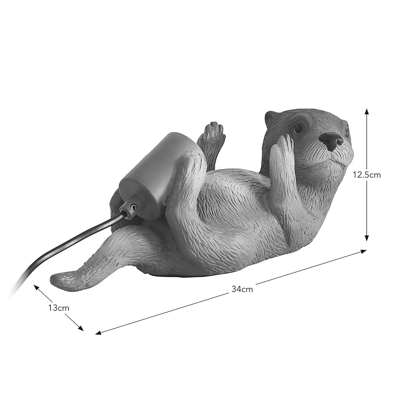 Ottelie the Otter Resin Table Lamp