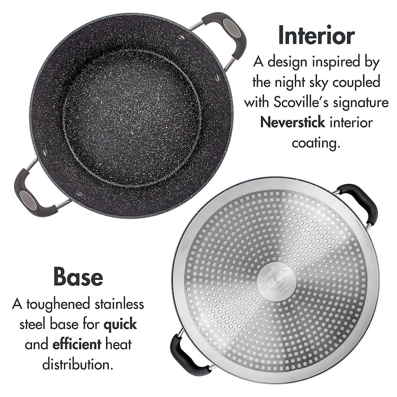 Scoville Neverstick Non-stick Aluminium Stock Pot, 32cm