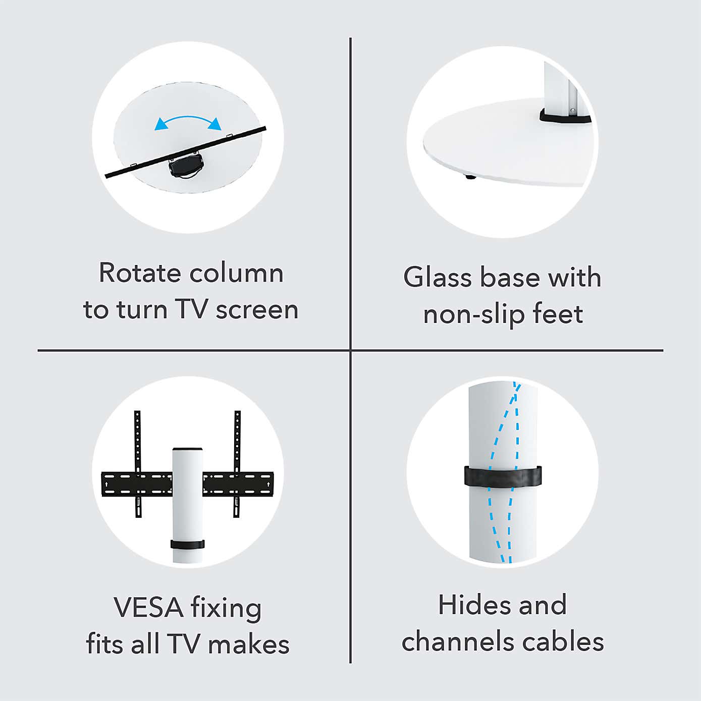 Eno Pedestal TV Stand