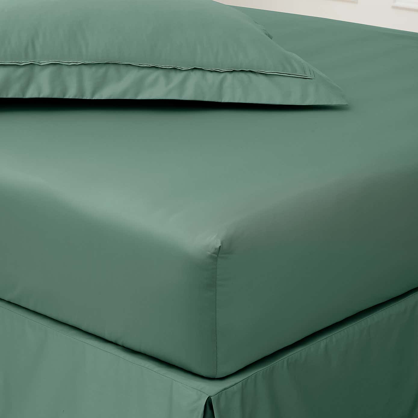 Dorma 500 Thread Count 100% Cotton Sateen Plain Fitted Sheet