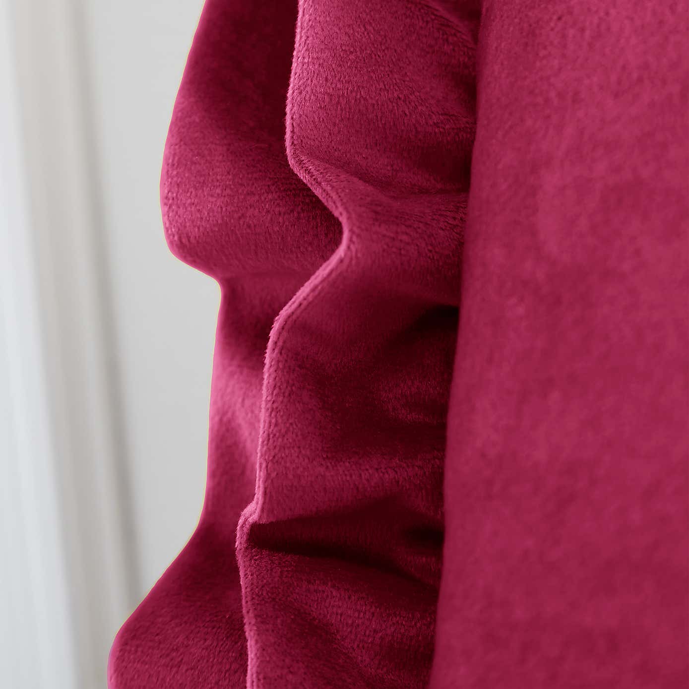 Catherine Lansfield So Soft Velvet Touch Double Frill Square Cushion