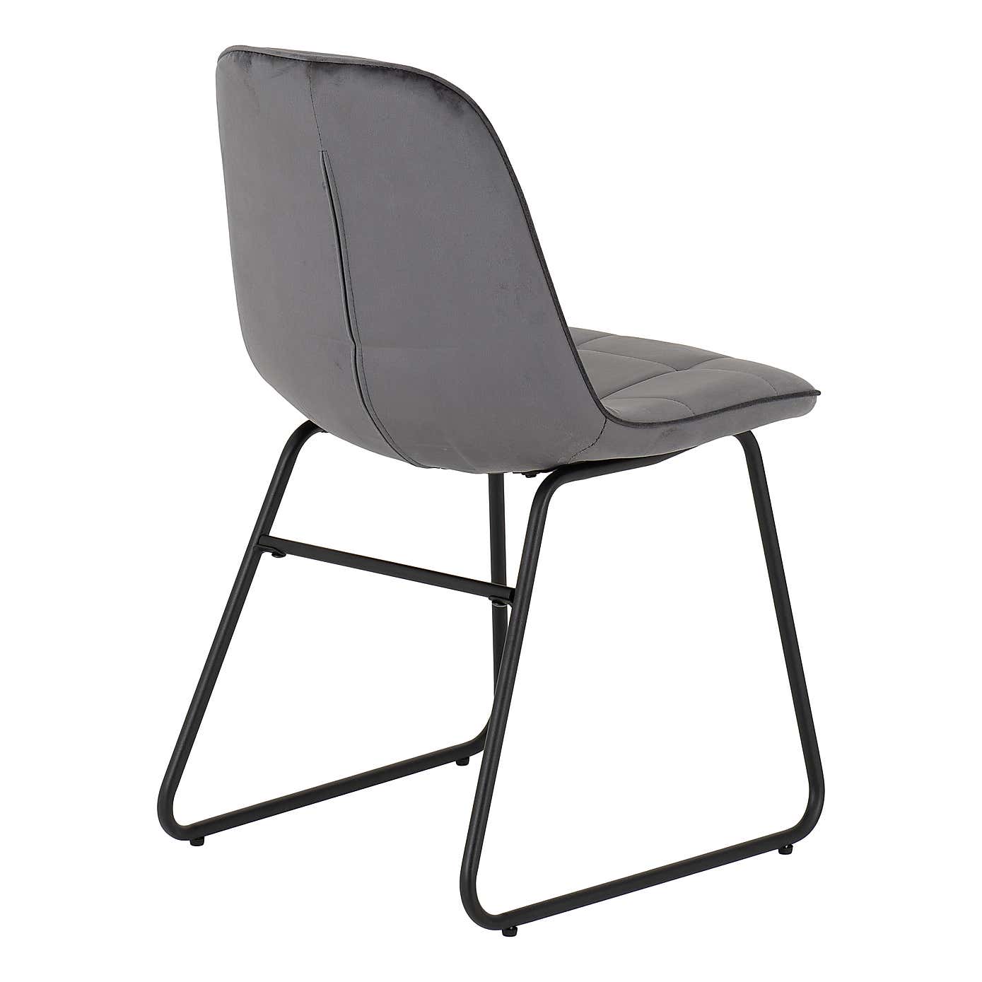 Athens Round Concrete Effect Dining Table with 4 Lukas Blue Dining Chairs