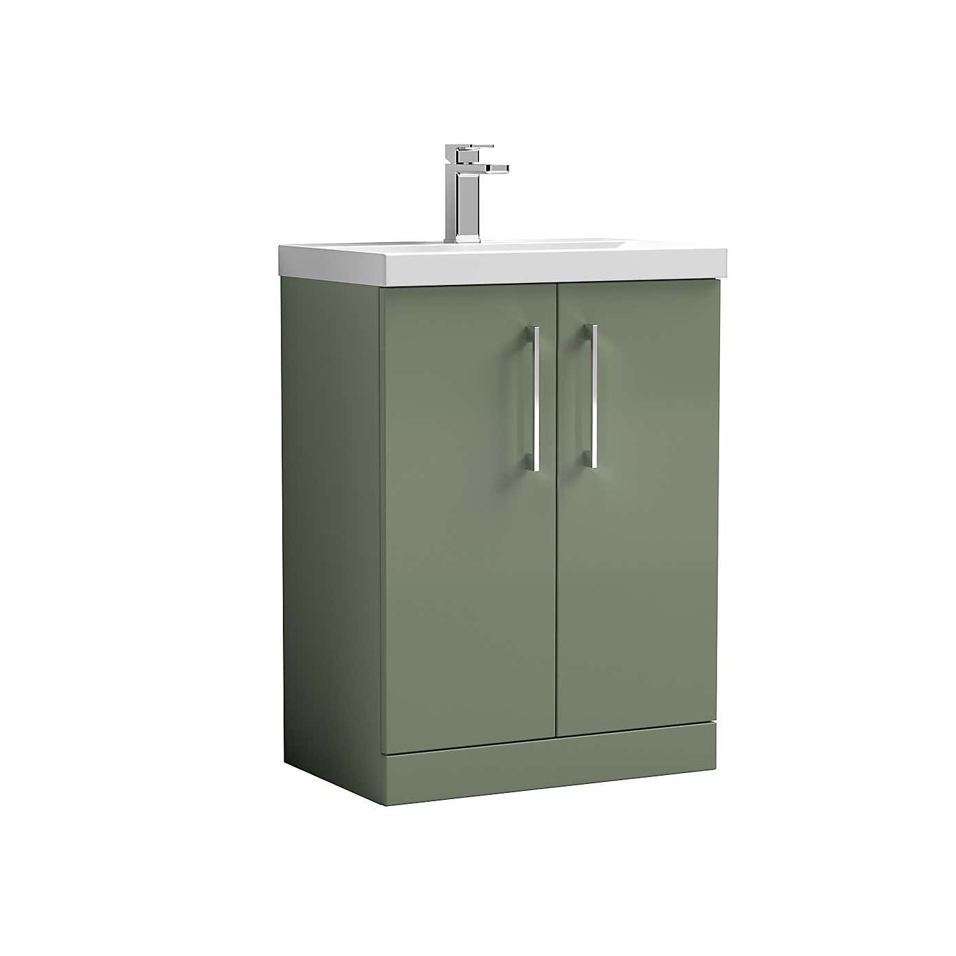 Arno Floor Standing 2 Door Vanity Unit with Basin
