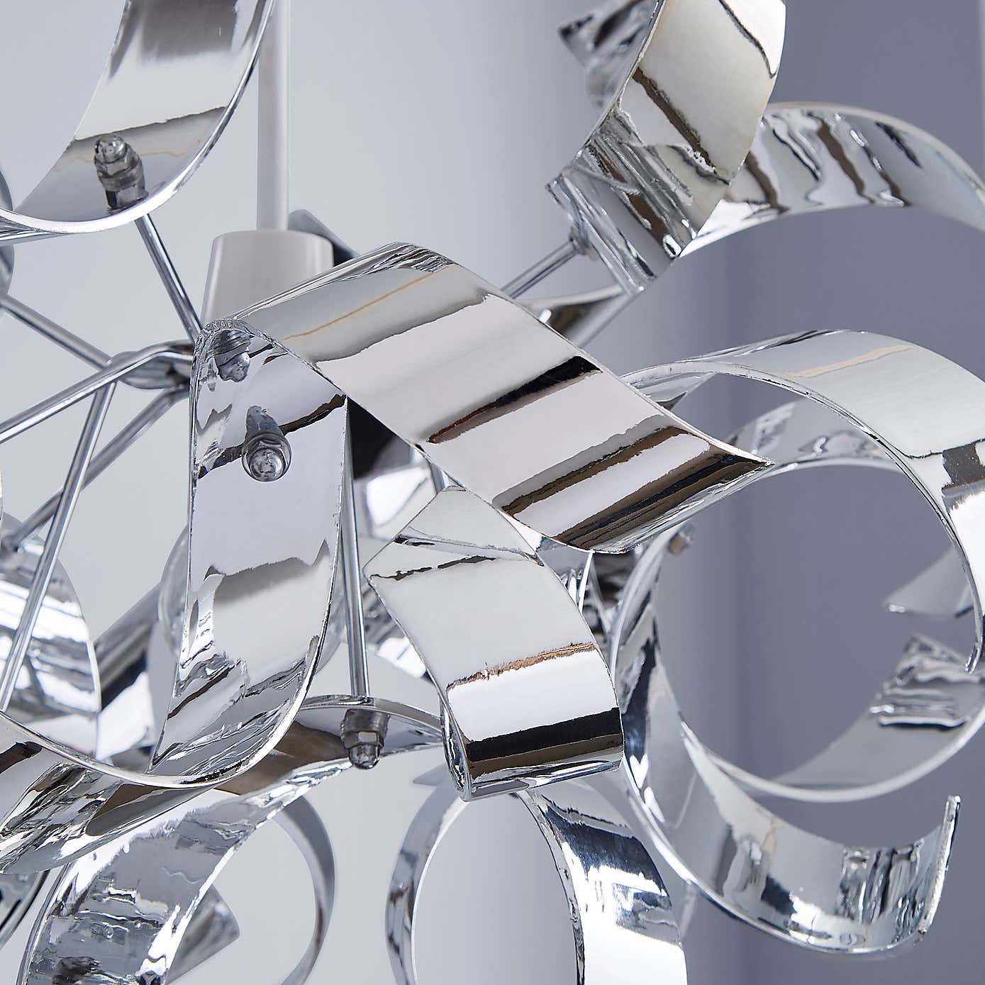 Iris Ribbon Chrome Easy Fit Pendant