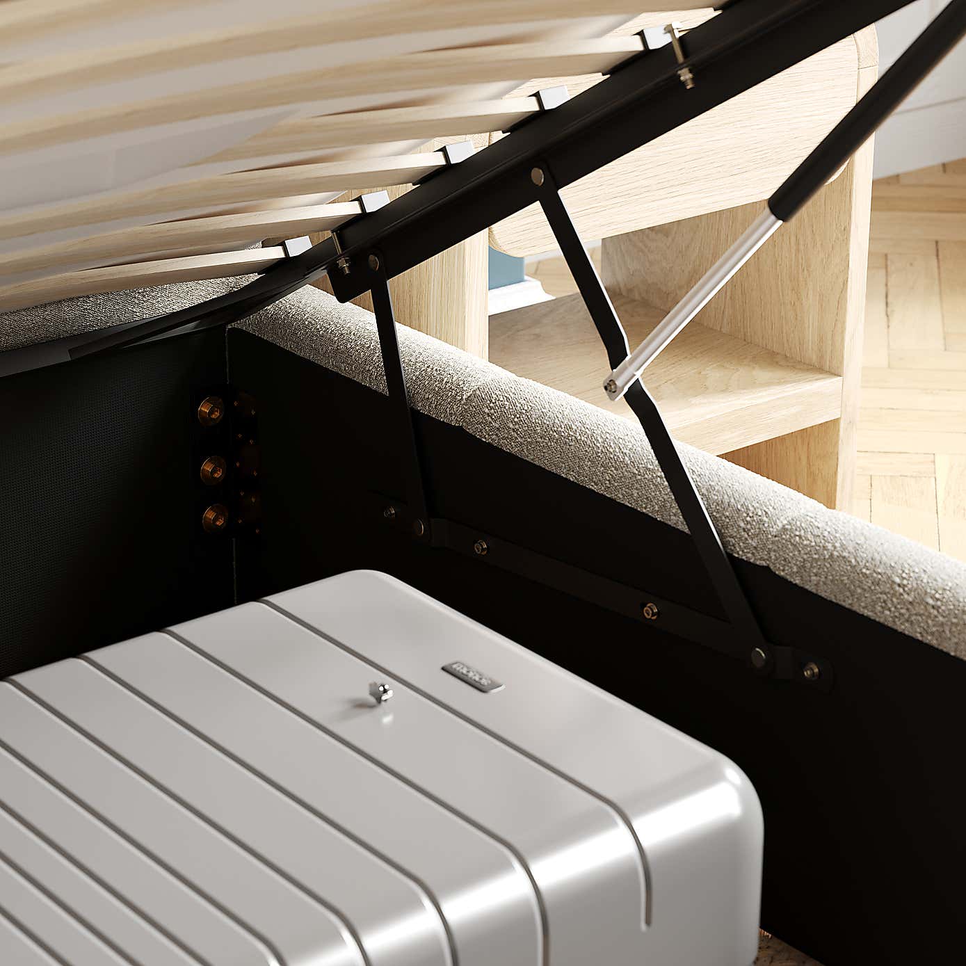 Cloud Boucle Ottoman Bed