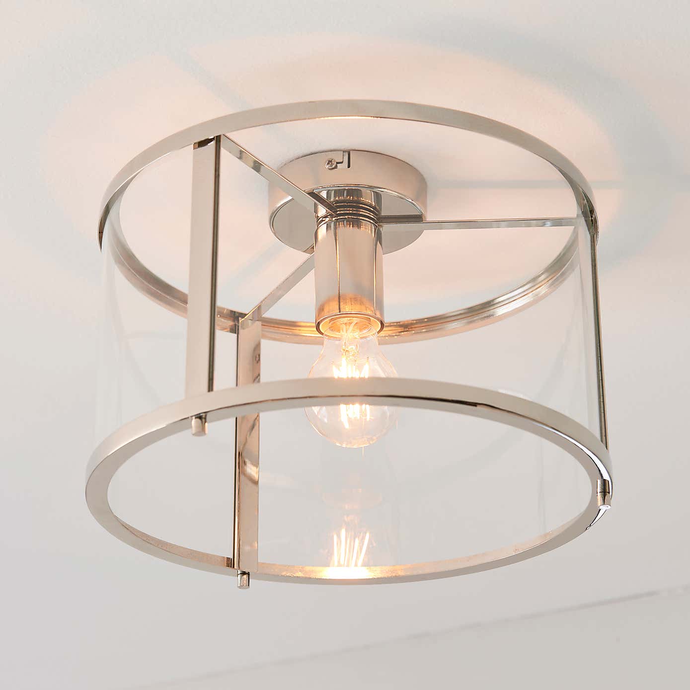 Vogue Lighting Beckett Industrial Flush Ceiling Light