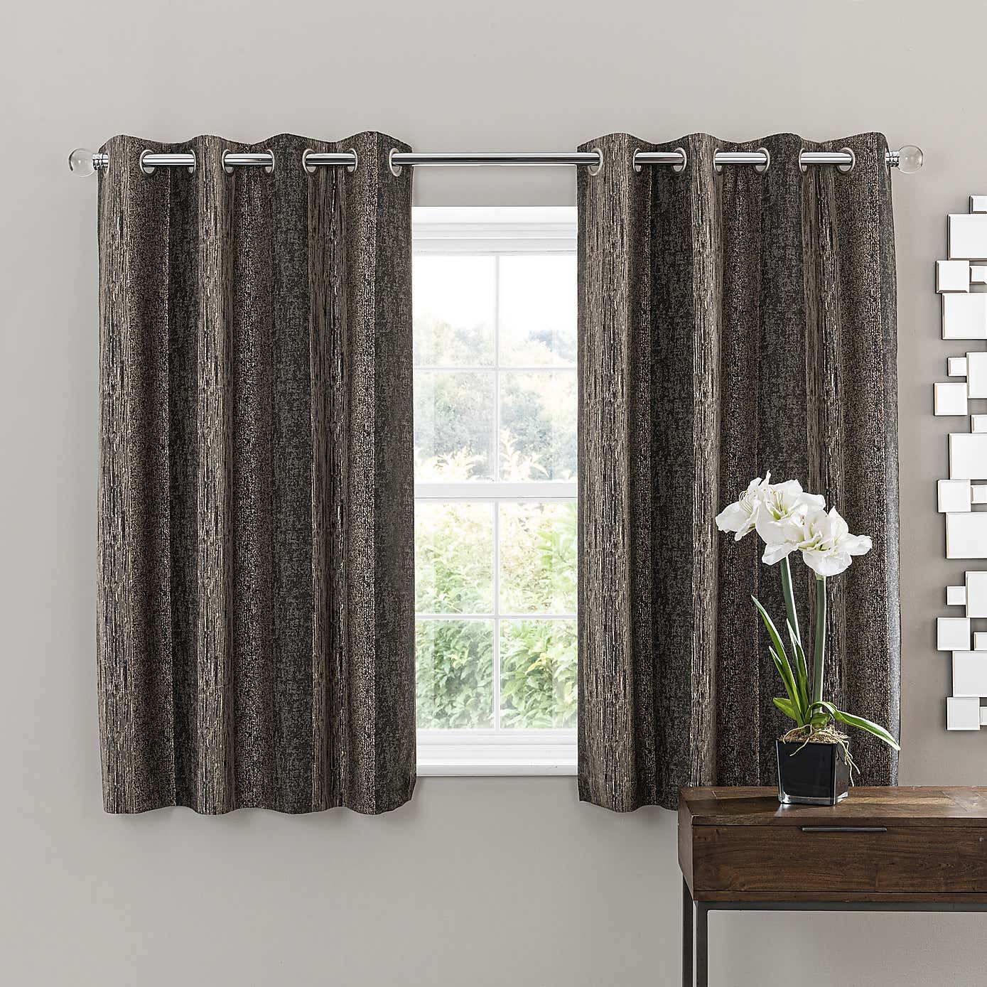 Alexandria Stripe Eyelet Curtains