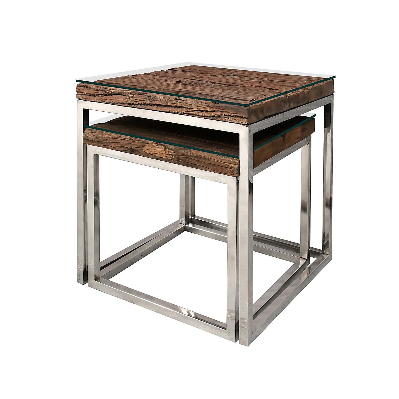 Indus Valley Railway Sleeper Nest Of 2 Tables