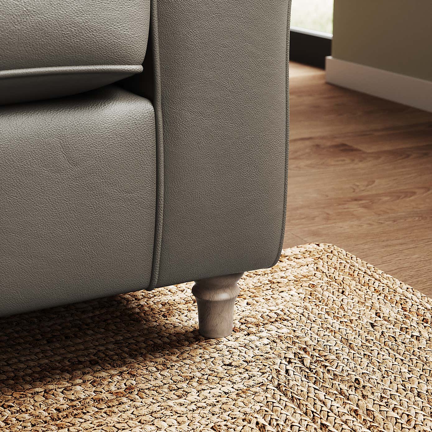 Flori Classic Leather 2 Seater Sofa