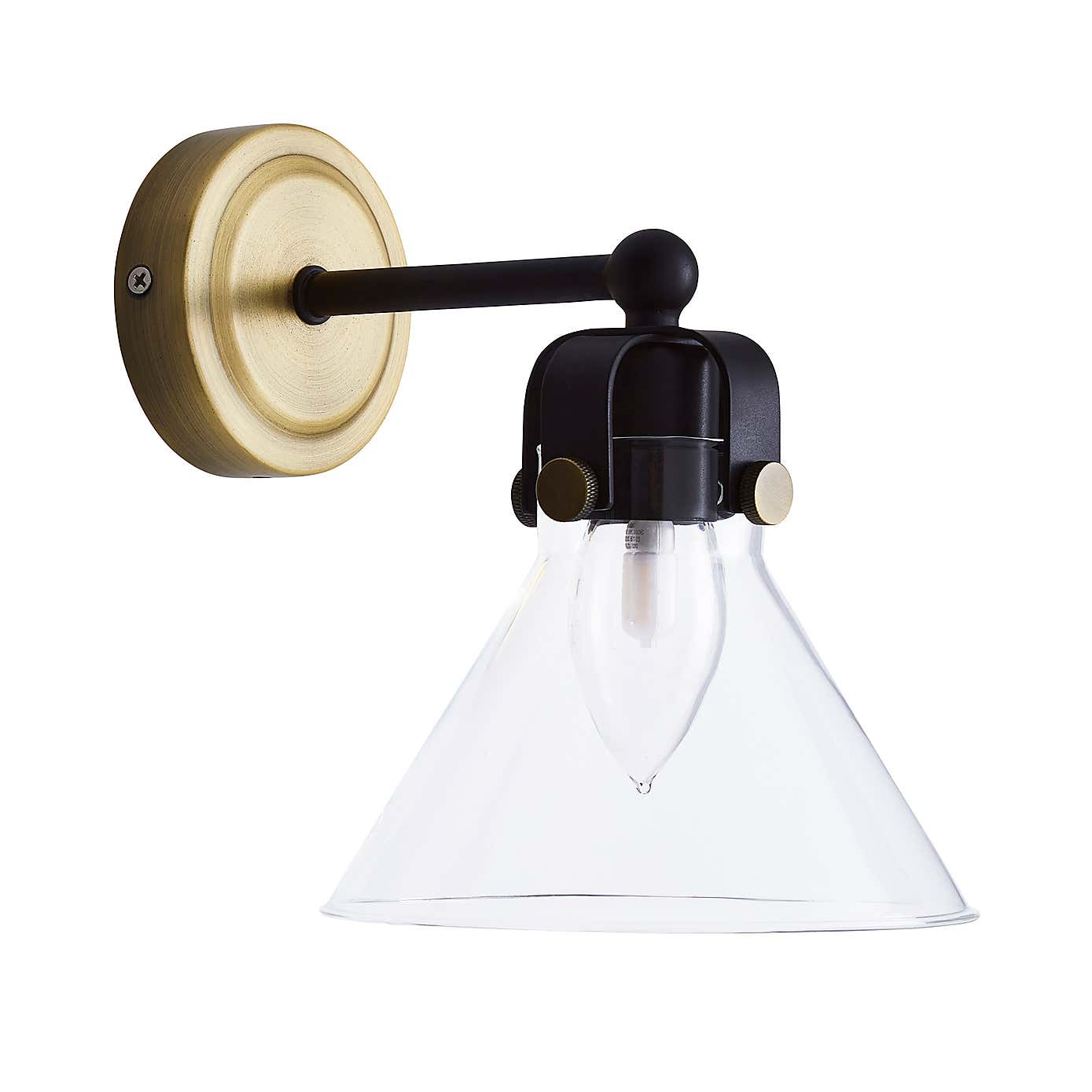Paulson Bathroom Wall Light Antique Brass