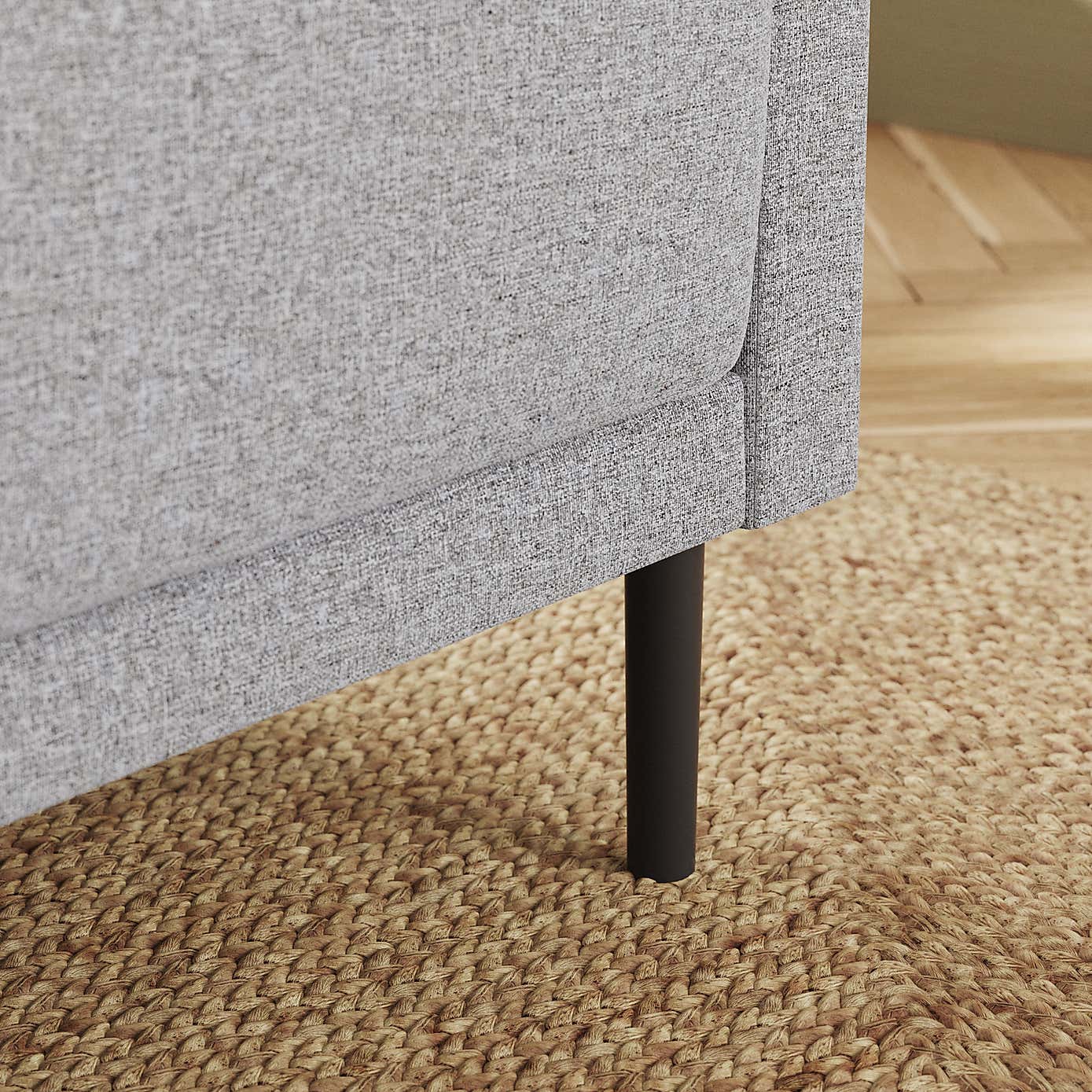 Mae Corner Dining Bench, Textured Weave