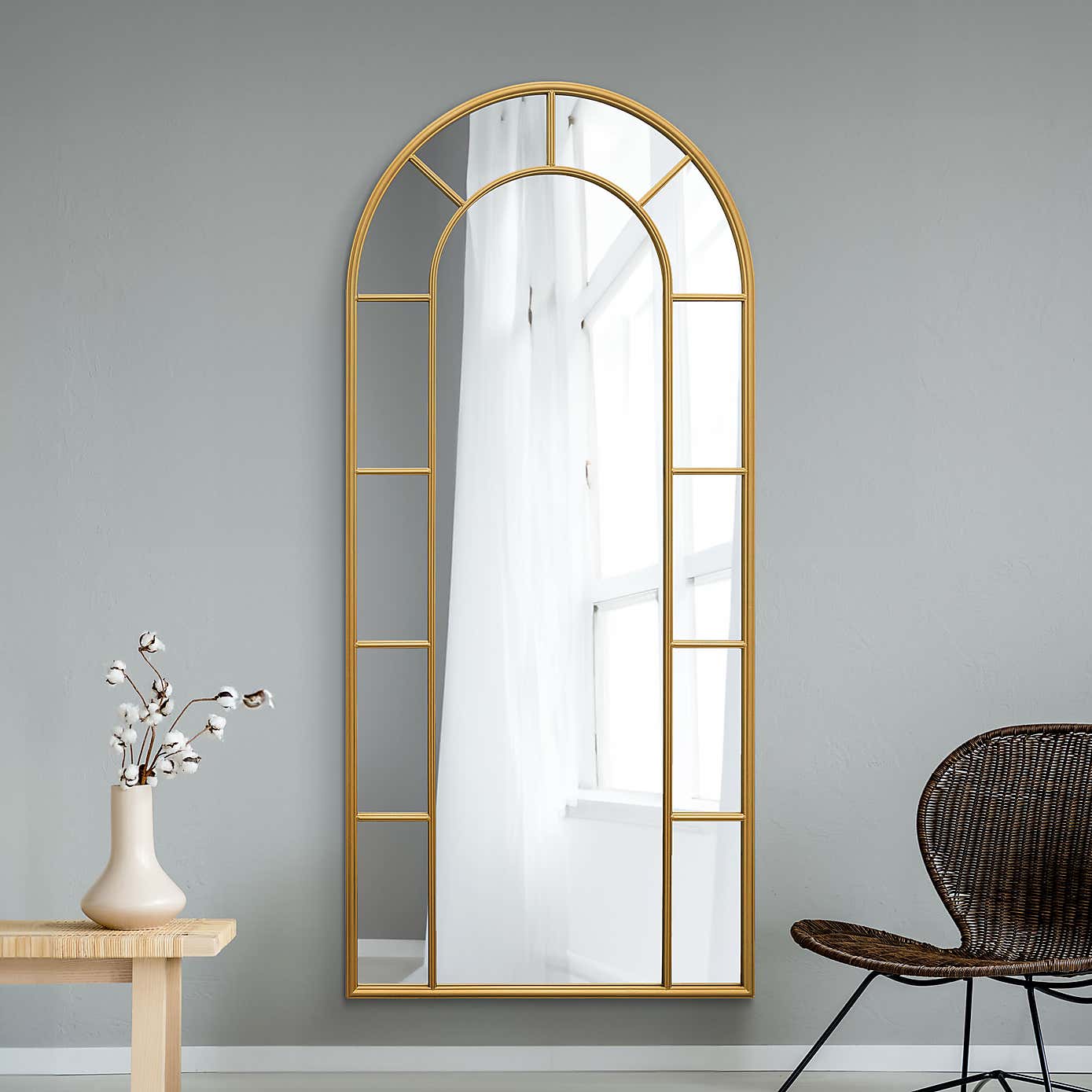 Arcus Denestra Arched Indoor Outdoor Full Length Wall Mirror