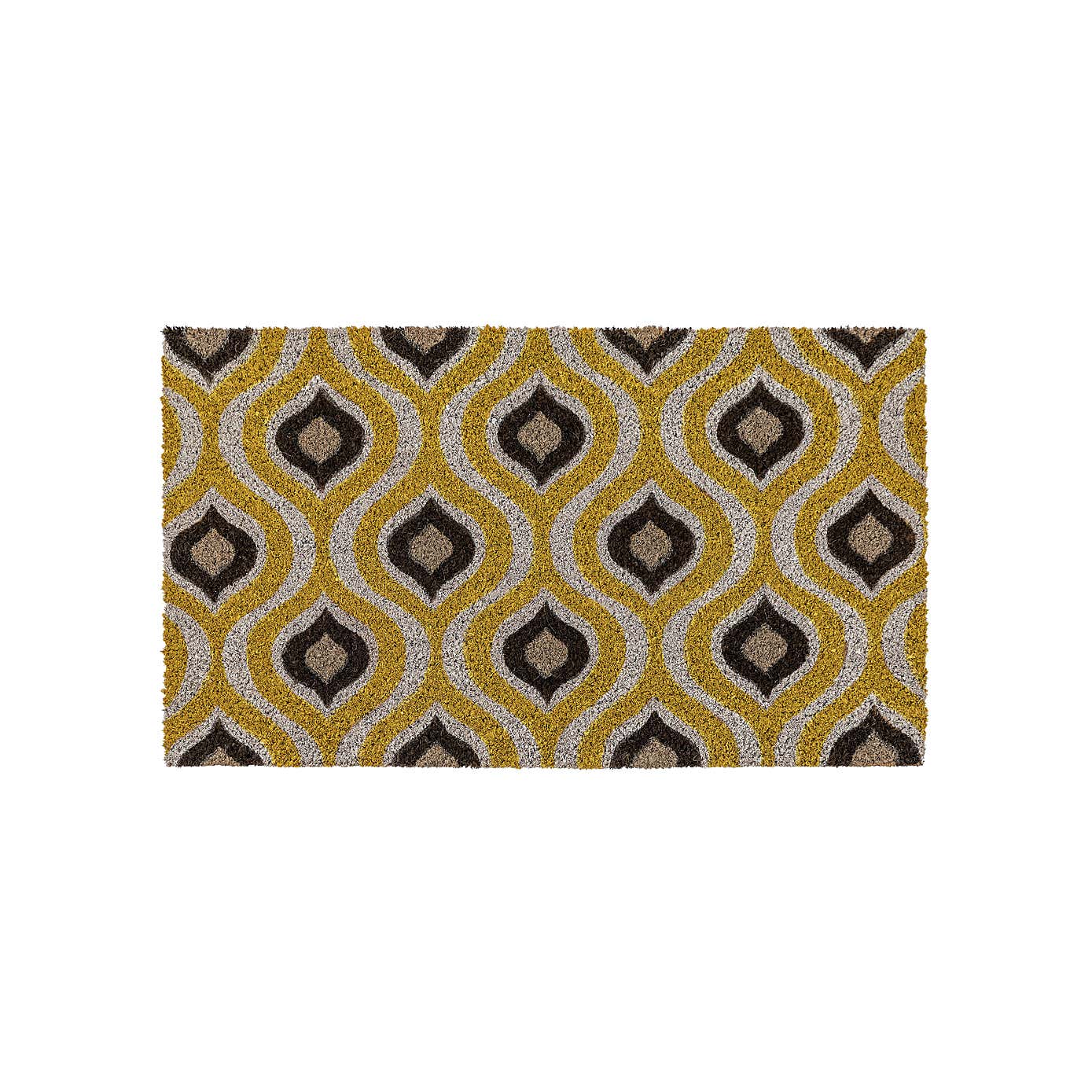 Cedar & Sage Geo Ikat Design Coir Doormat