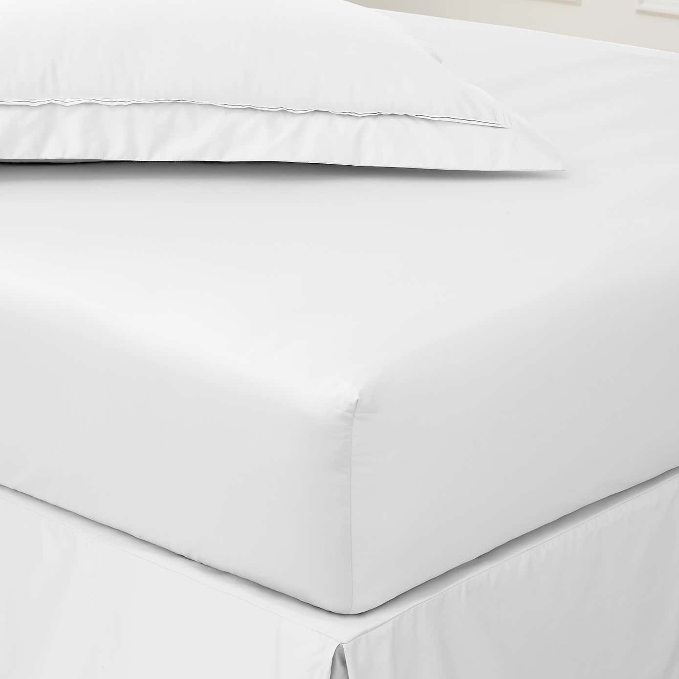 Dorma 500 Thread Count 100% Cotton Sateen Plain Fitted Sheet