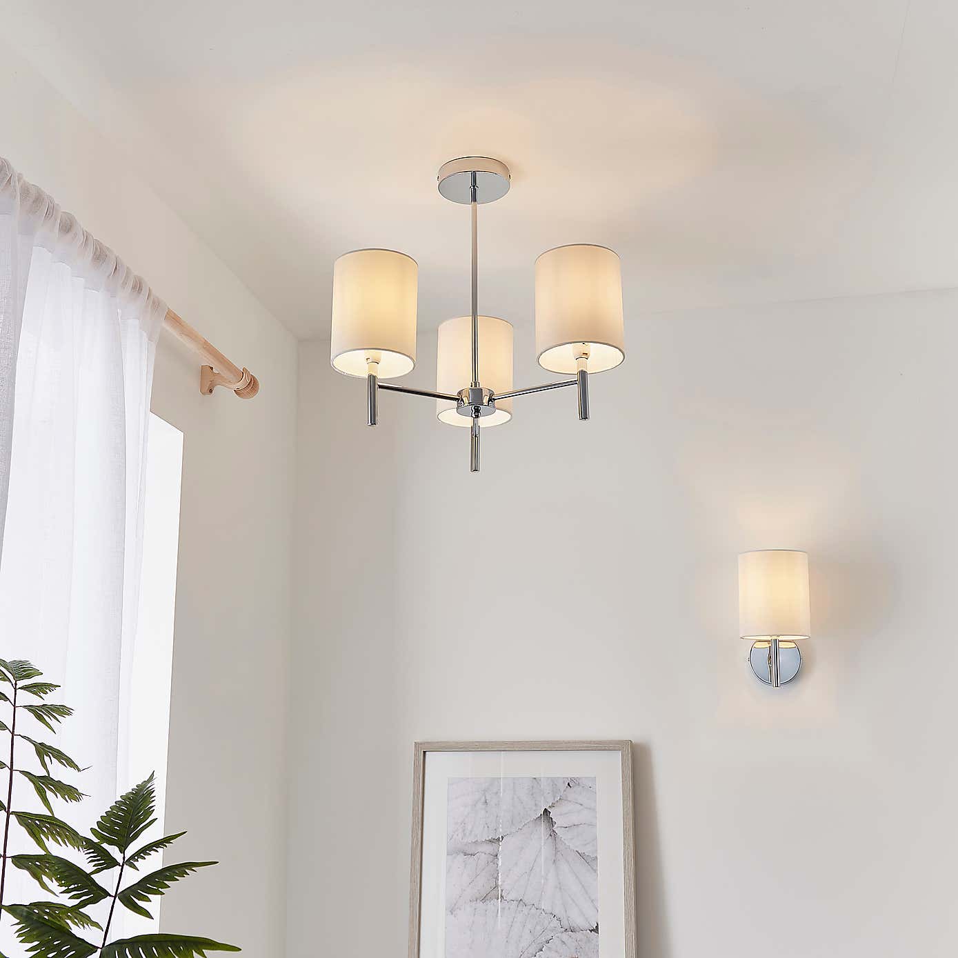 Vogue Dewey 3 Light Flush Ceiling Fitting