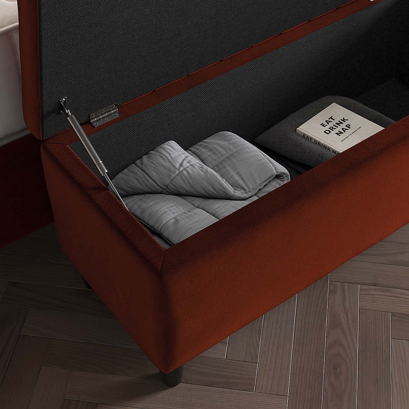 Alara Velvet Ottoman Box