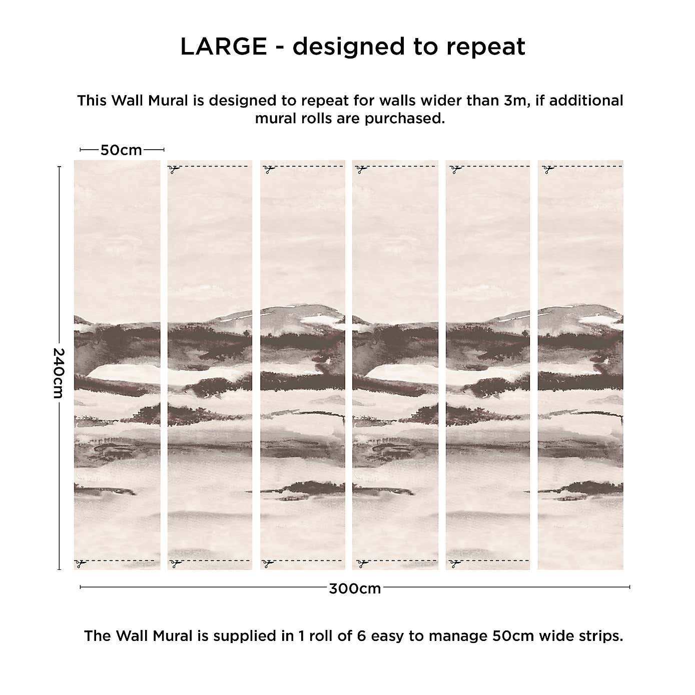 Landscape Blue Mural Wallpaper