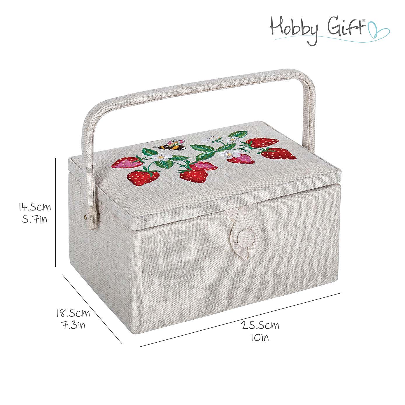 Hobby Gift Strawberry Greenhouse Medium Sewing Basket