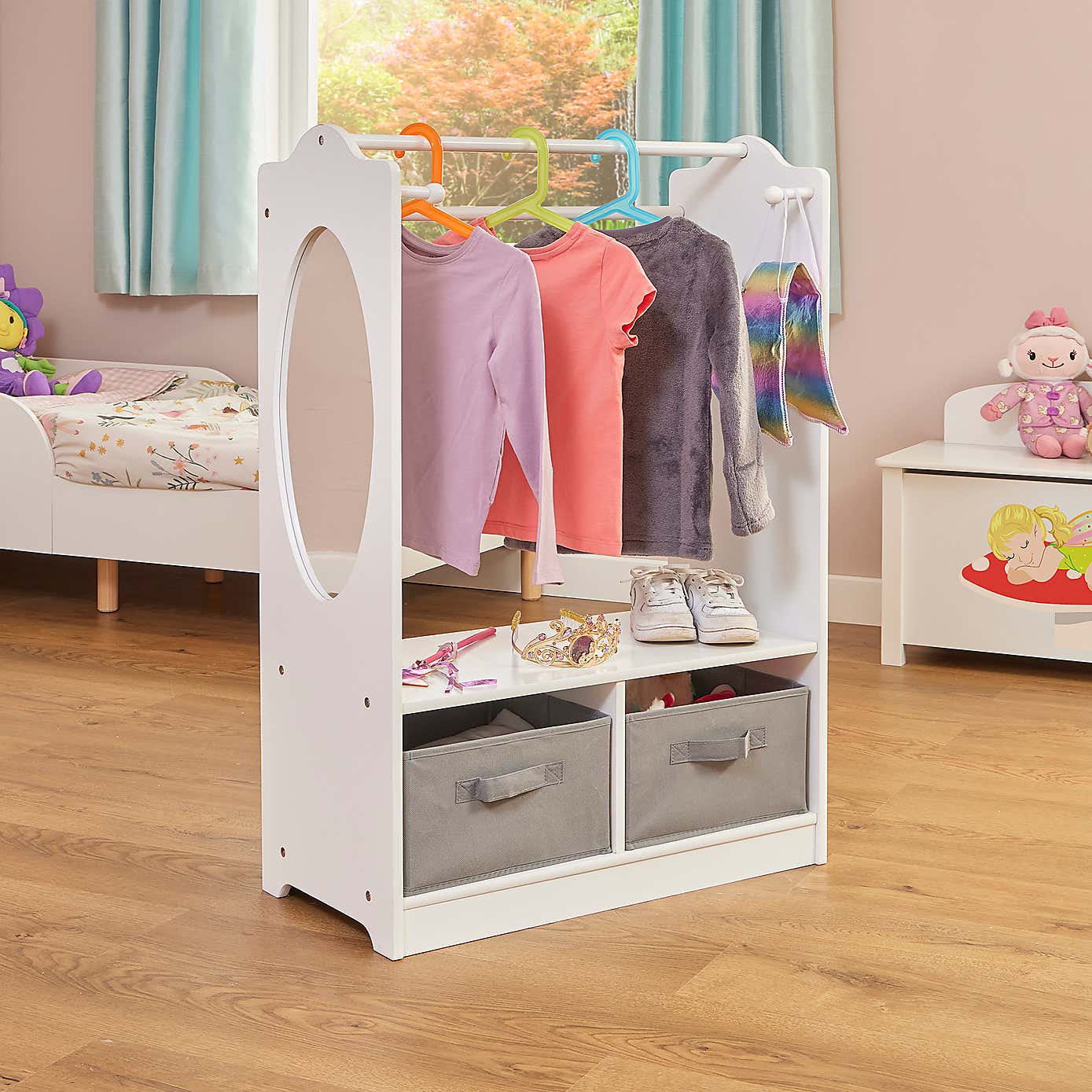 Liberty House Wooden Dress Up Unit With Storage Boxes