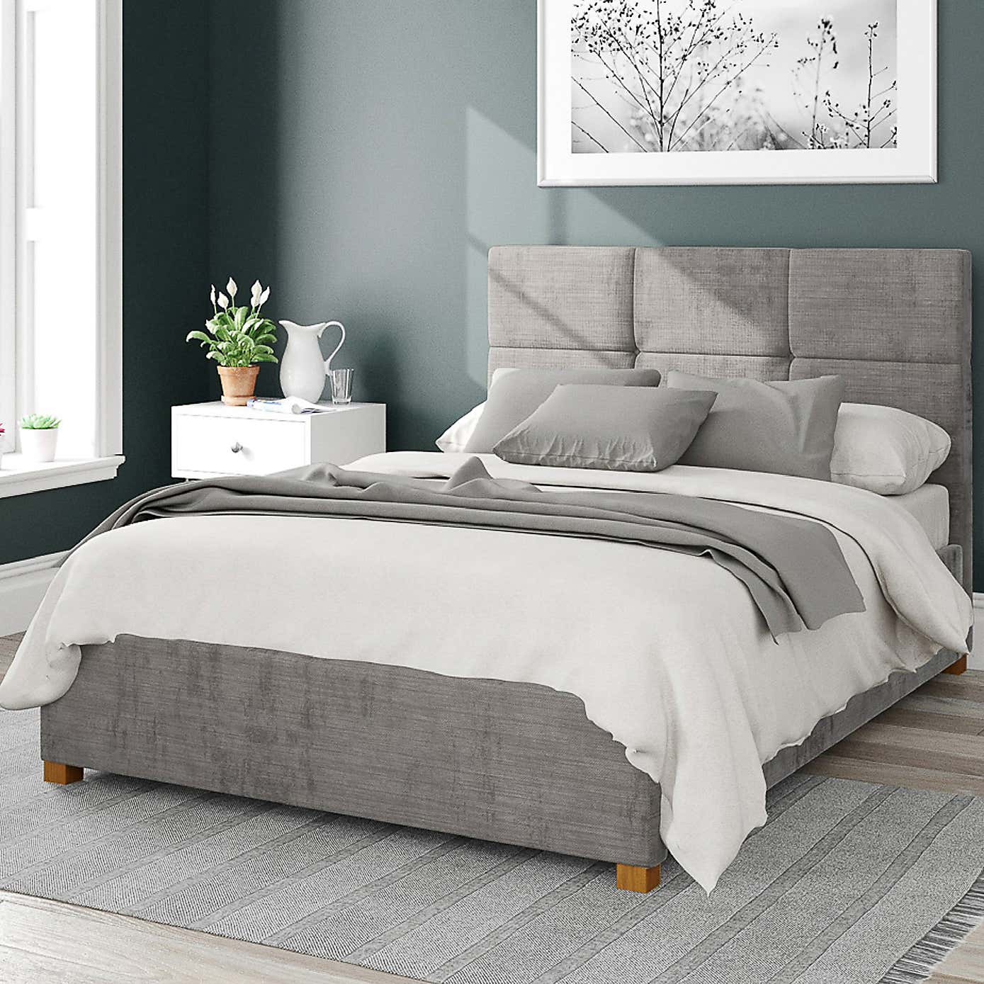 Caine Firenze Velour Ottoman Bed Frame