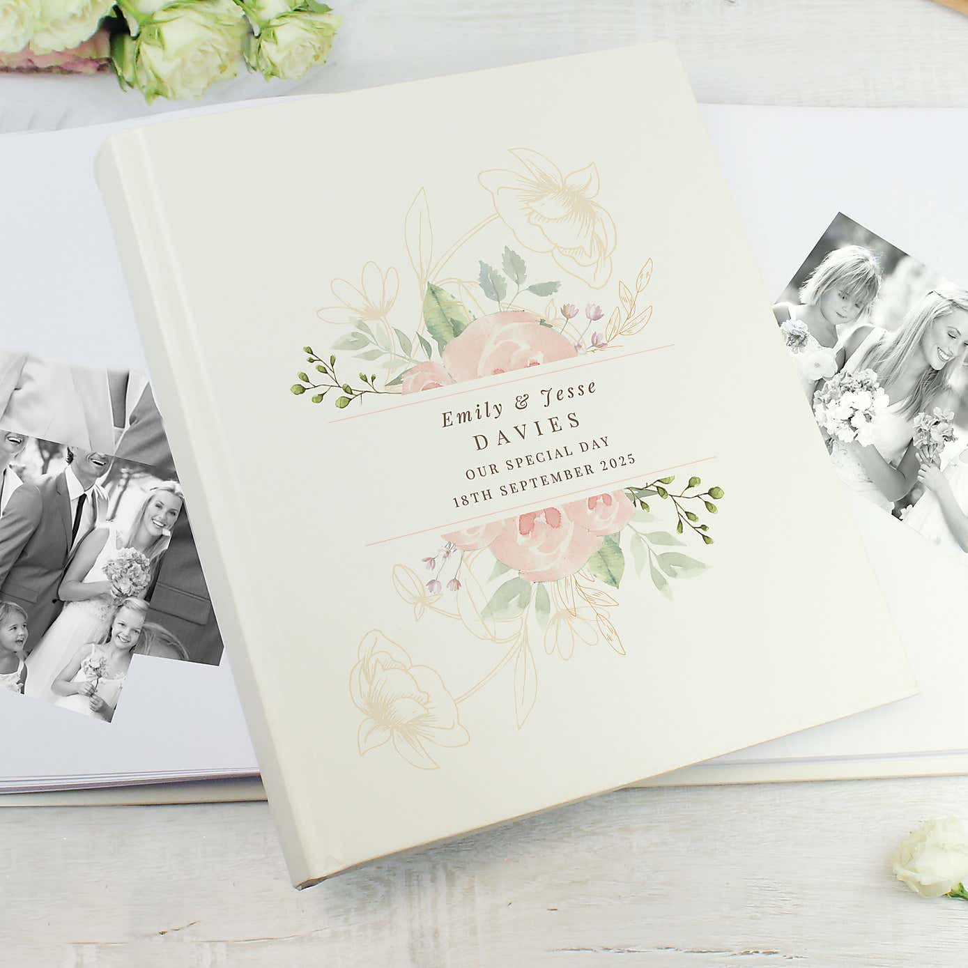 Personalised Floral Traditional Photo Album