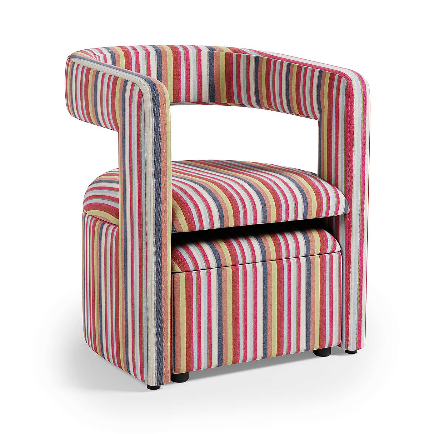 Tallie Multi Stripe Occasional Chair, Woven