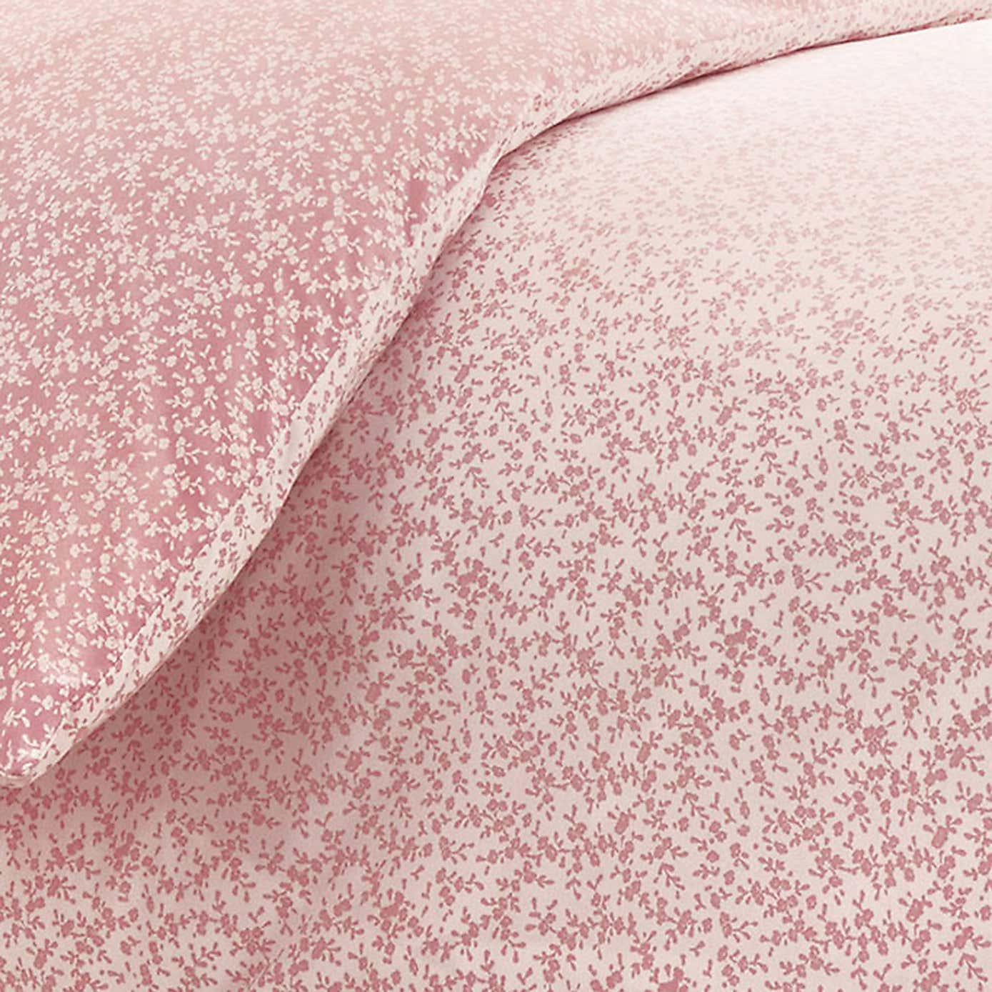 Annie Pink Reversible Duvet Cover and Pillowcase Set