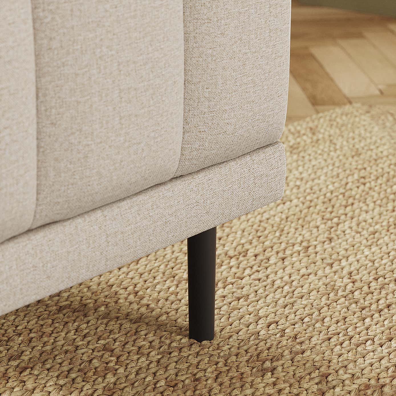 Amali Small Dining Bench, Textured Weave