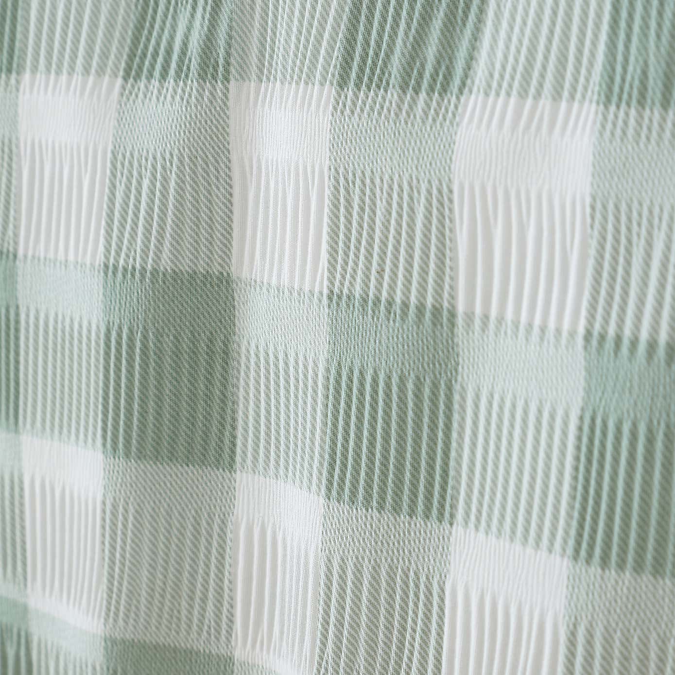 Catherine Lansfield Seersucker Gingham Check Duvet Cover & Pillowcase Set