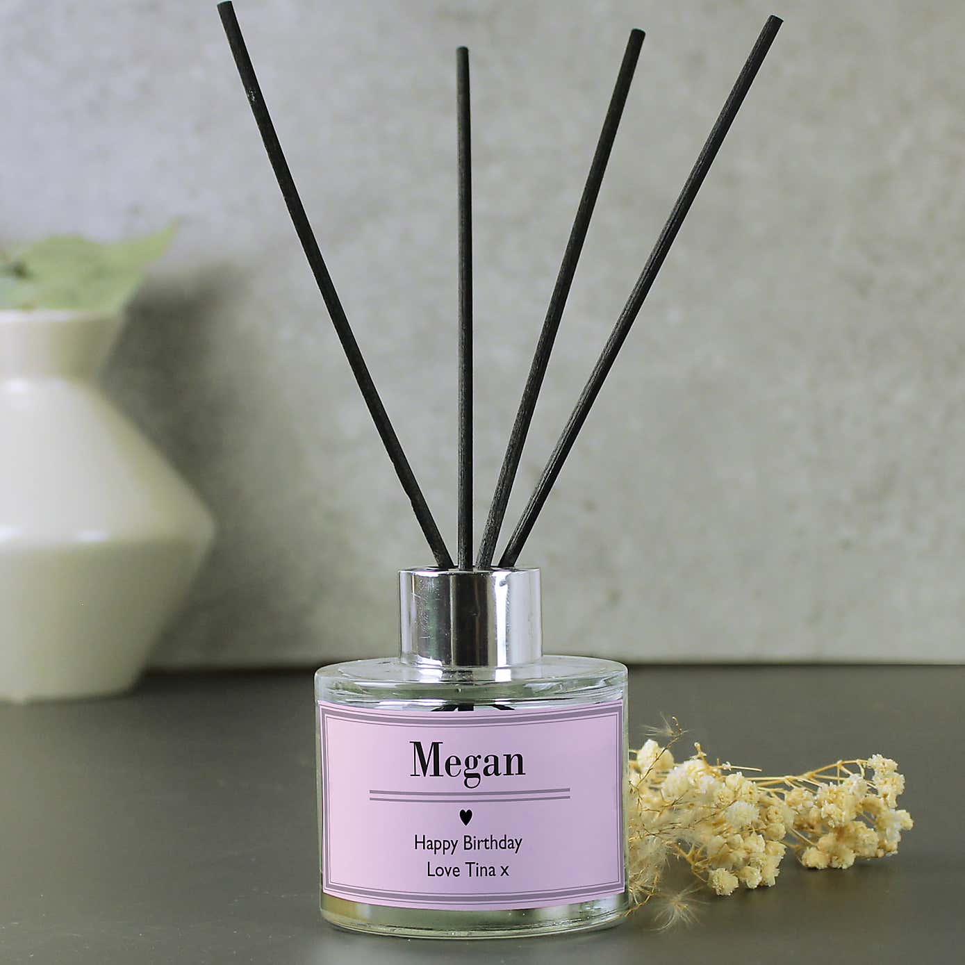 Personalised Classic Pink Reed Diffuser